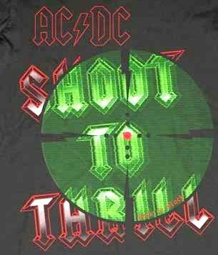 AC/DC Shooters Women's / Juniors T-shirt, Black (Small)