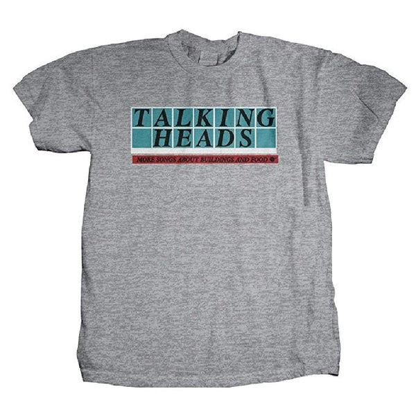 Talking Heads More Songs Logo Men's T-Shirt, Heather Grey (Large)