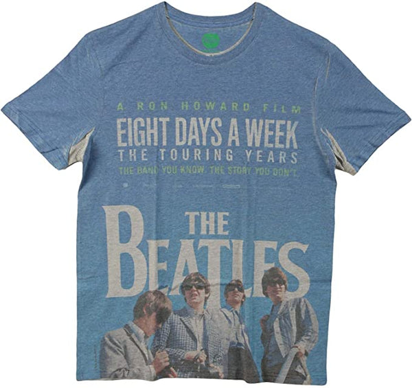 Beatles 8 Days A Week T-shirt Movie Poster Sublimated Marl Grey / Heather Blue