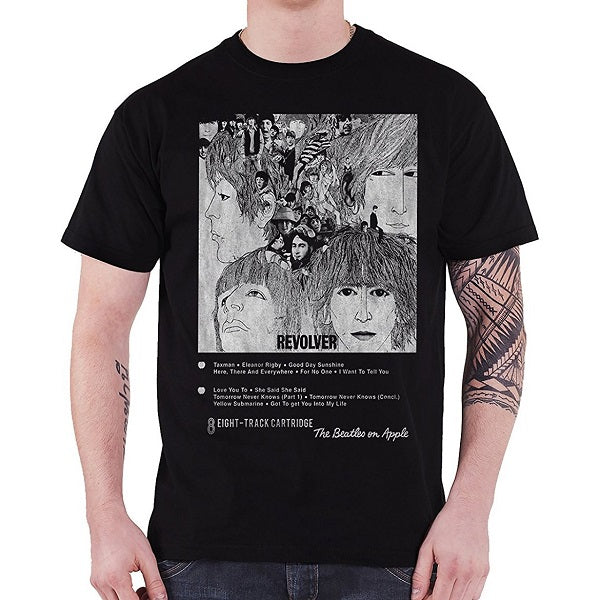 Beatles Revolver 8 Track Men's T-shirt, Black