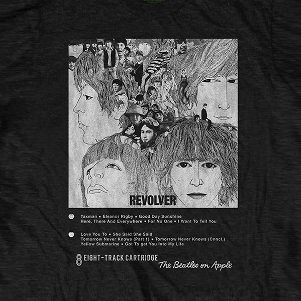 Beatles Revolver 8 Track Men's T-shirt, Black