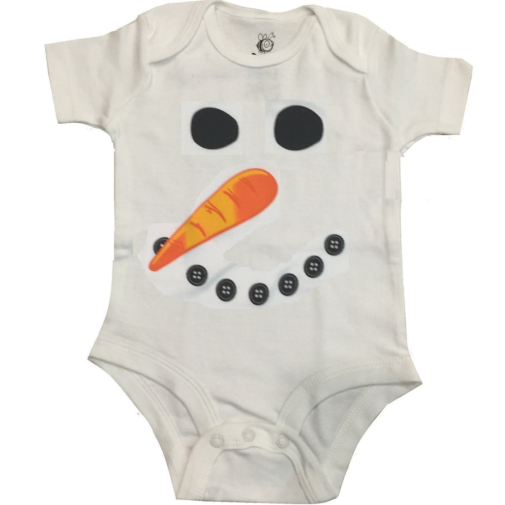Bee Silly Snowman Unisex Baby Onesie, White (3-6 Months)