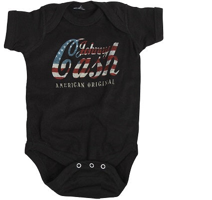 Johnny Cash American Original Baby Romper, Black (18 Months)