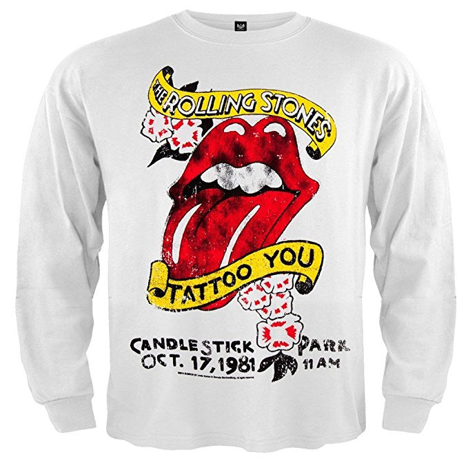 Rolling Stones Tattoo You Long Sleeve Little Boys T-shirt, White (3T)