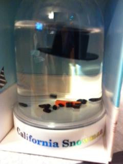 California Snow Globe Original Melted Snowman Snowglobe