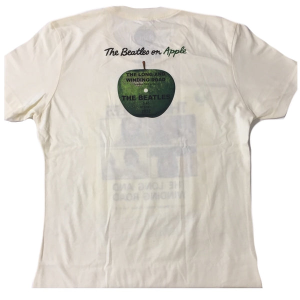 Beatles Long And Winding Road Juniors T-shirt, Cream (X-Large)