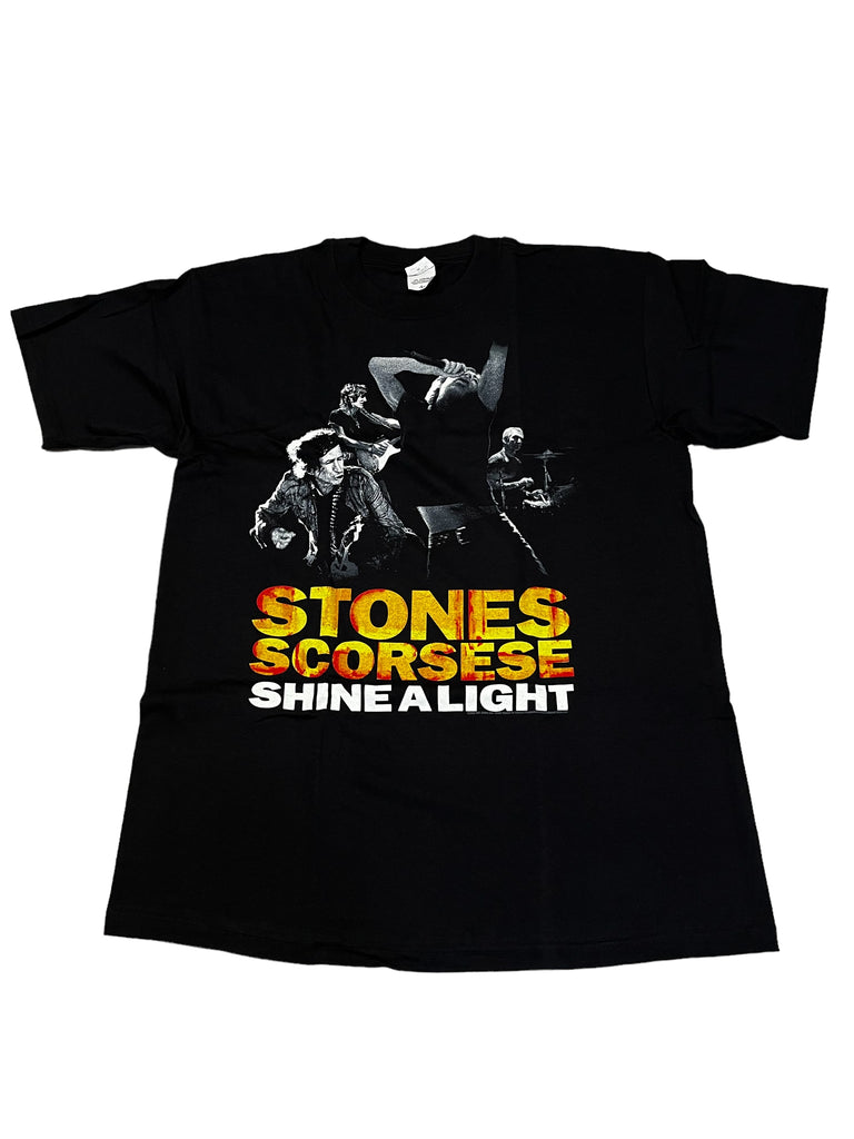 Rolling Stones T-shirt 'Shine A Light Stones Scorcese' black movie tee (Large)
