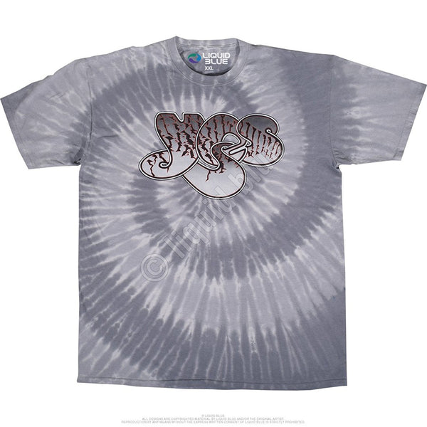 YES Logo Spiral Tie Dye Men's T-shirt, Grey