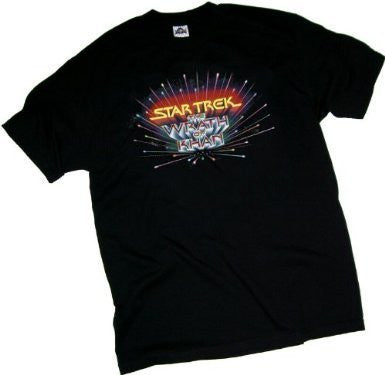 Star Trek The Wrath Of Khan Logo Men's T-Shirt, Black