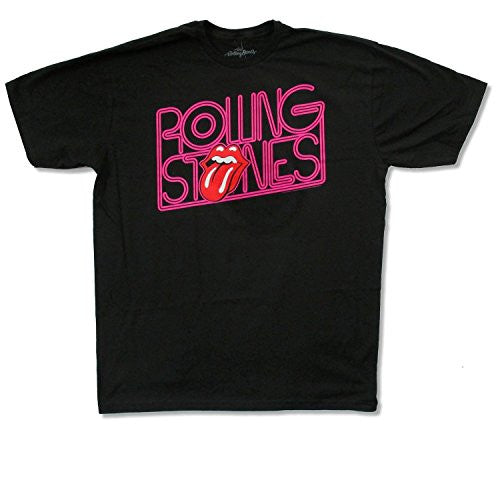 Rolling Stones Disco Logo Mens Black T-Shirt (2X-Large)