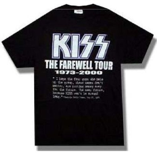 KISS T-shirt Farewell Tour silver metallic tee (Medium)
