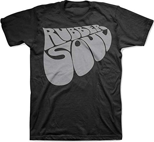 The Beatles 'Rubber Soul Grey Logo' Men's Black T-Shirt
