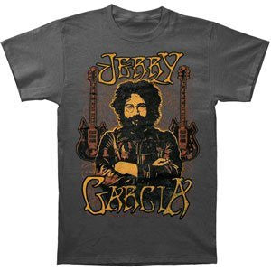 Jerry Garcia Guitars Charcoal Grey T-shirt (Medium) [Apparel]
