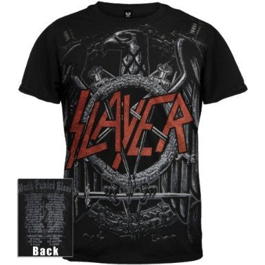 Slayer Jumbo Eagle Pentagram 2-Sided Black T-Shirt