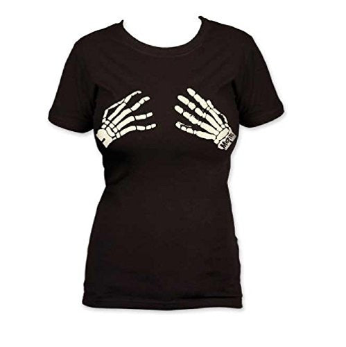 Misfits Skeleton Hands Womens Black T-Shirt