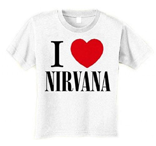 Nirvana 'I Love Nirvana' Little Boy's T-Shirt, White