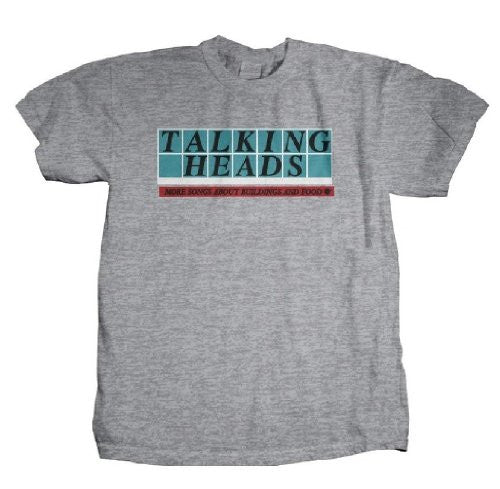 Talking Heads More Songs Logo Men's T-shirt, Heather Grey (Medium)