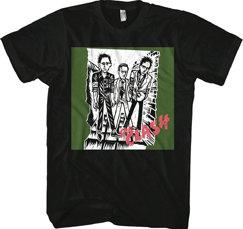 Clash Sketch Of First Album Black T-Shirt (Small)
