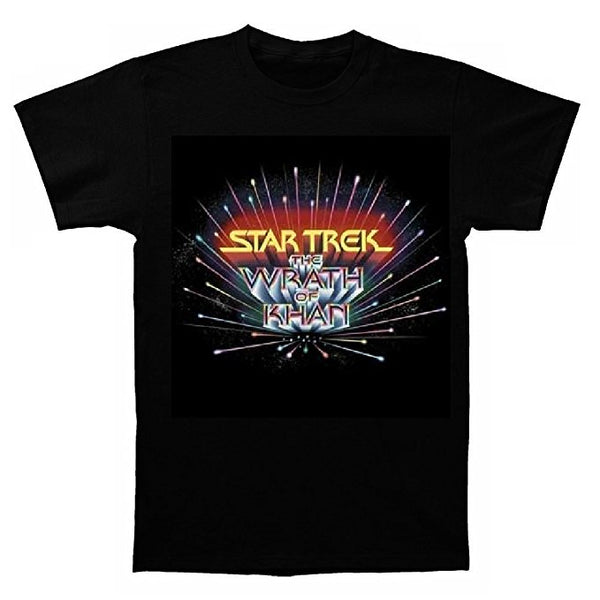Star Trek The Wrath Of Khan Logo Men's T-Shirt, Black