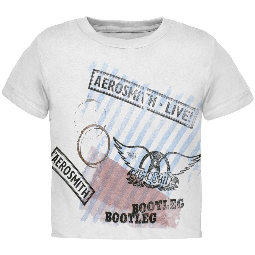 Aerosmith 'Bootleg' Toddler T-shirt, White (Large / 4T)