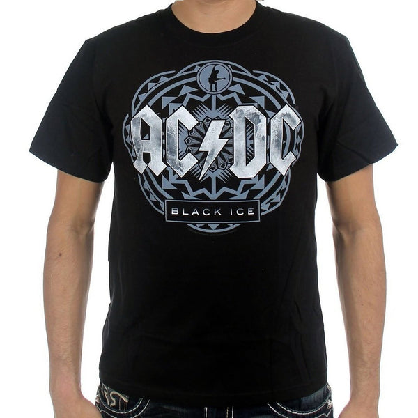 AC/DC Black Ice Men's T-shirt, Black (Small)