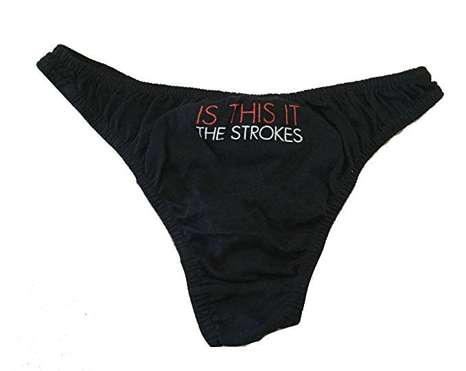 Strokes Is This It Women's Black Thong Panty (Juniors Large / X-Large)
