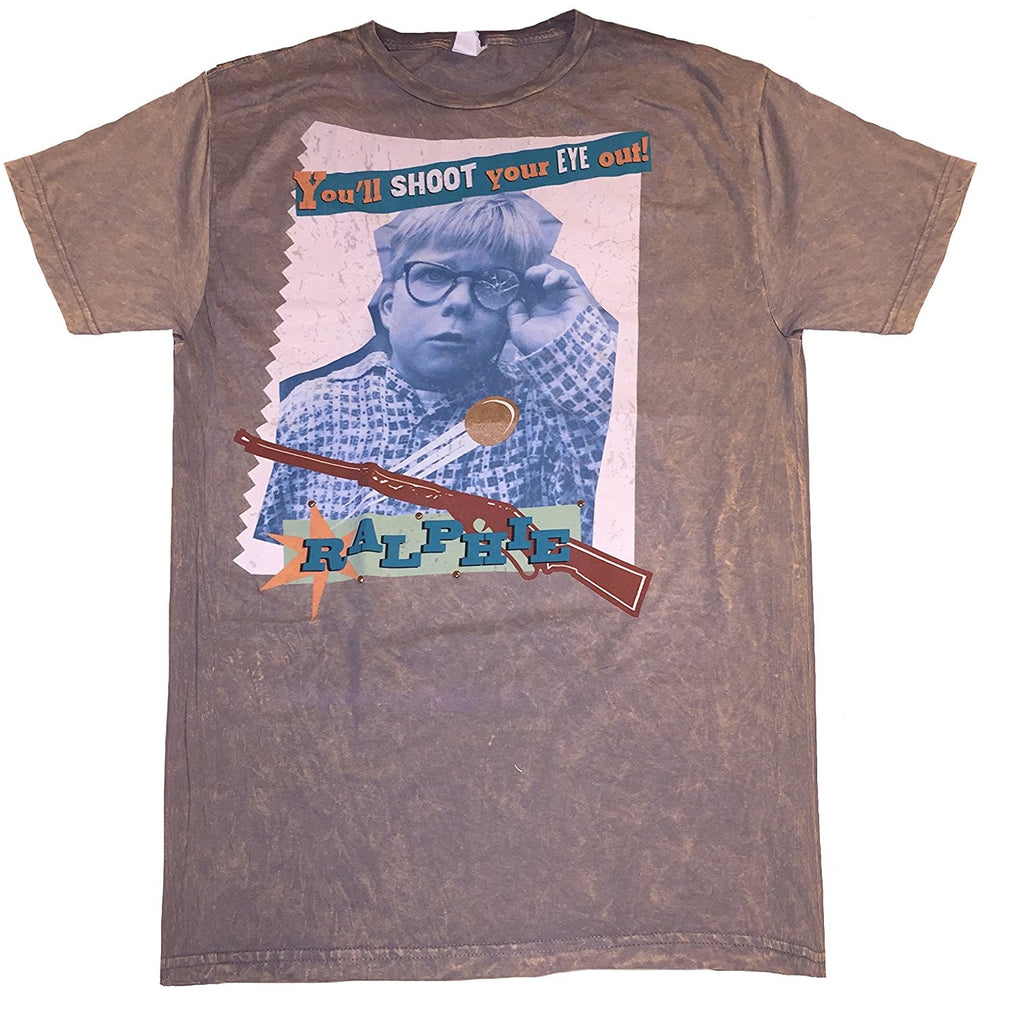 Christmas Story 'You'll Shoot Your Eye Out' Grey/Beige T-Shirt