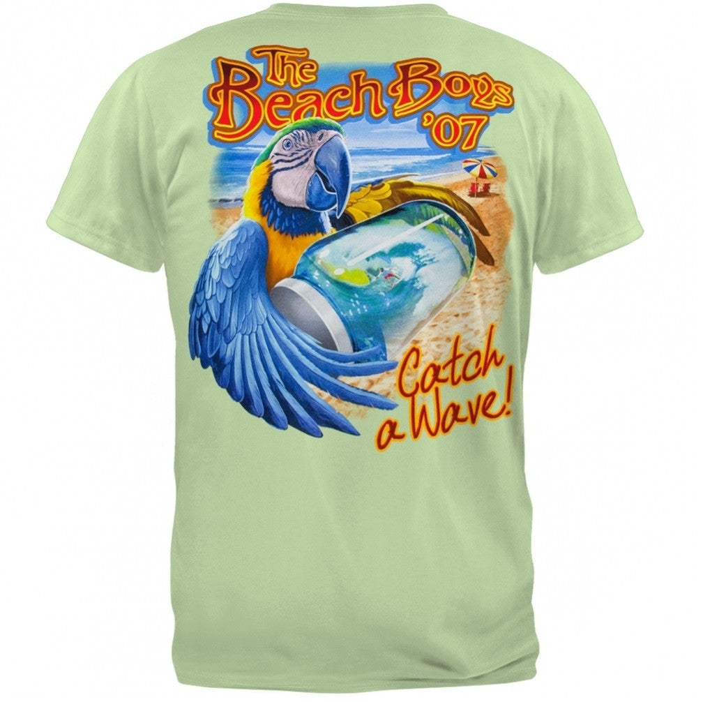 Beach Boys Parrot Catch A Wave 2007 Tour T-shirt, Green (Medium)