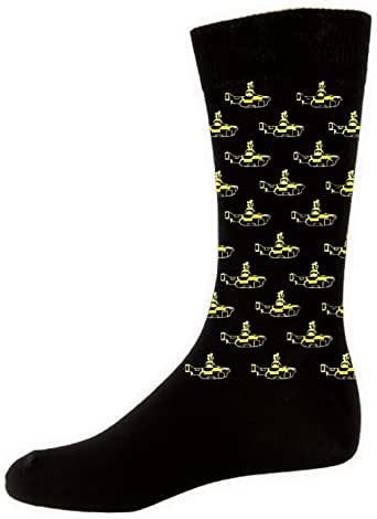 The Beatles Socks Yellow Submarine Logo Official Womens Black (Uk Size 4-7)