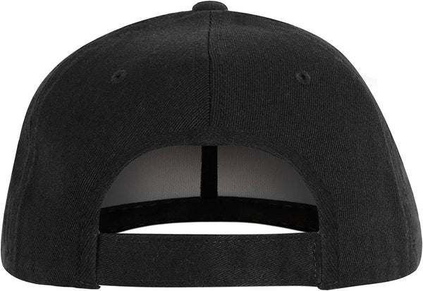 AC/DC Baseball Cap Black Hat White 3-D Embroidered Logo