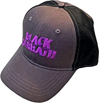Black Sabbath Baseball Cap Grey / Black Embroidered Logo Mens Snapback Hat