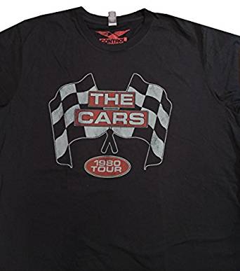 The Cars Flags 1980 Tour Slim Fit T-shirt, Black (XX-Large)