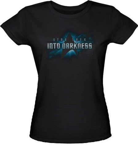 Star Trek 'Into Darkness - Logo' Womens Lightweight T-Shirt (Small-Juniors)