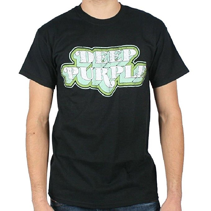 Deep Purple - 3D Type Mens T-Shirt in Black, Size: Small, Color: Black