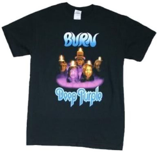 Deep Purple Burn Black T-Shirt (Small)