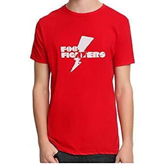 Foo Fighters 'Lightning Bolt' Red Slimfit T-shirt (XX-Large)