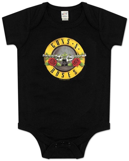 Guns N Roses Baby Boys' Bullt Logo Bodysuit, Black
