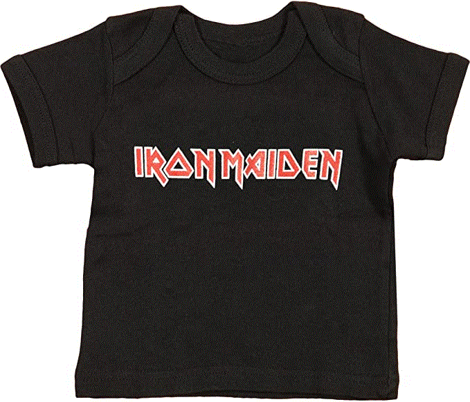 Iron Maiden Logo Infant Baby T-shirt, Black (3-6 Months)