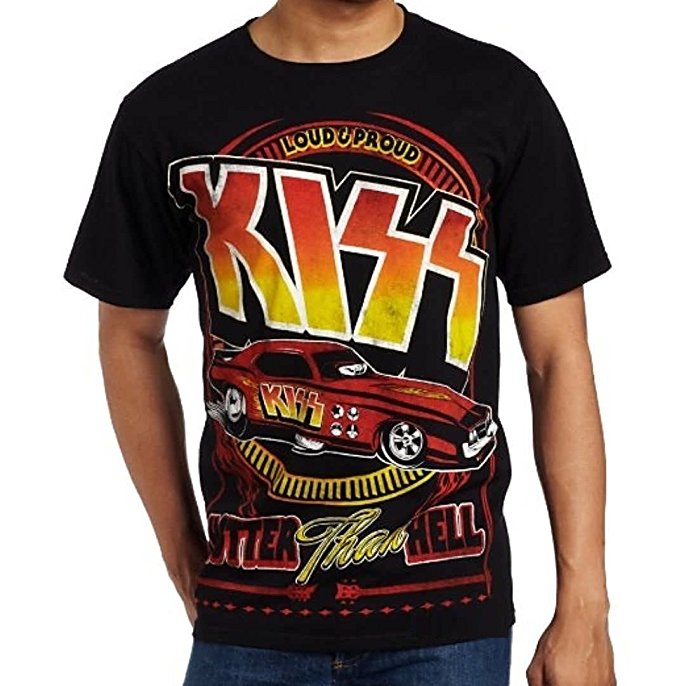 Kiss Hotter Car Men's T-shirt, Black (XX-Large)