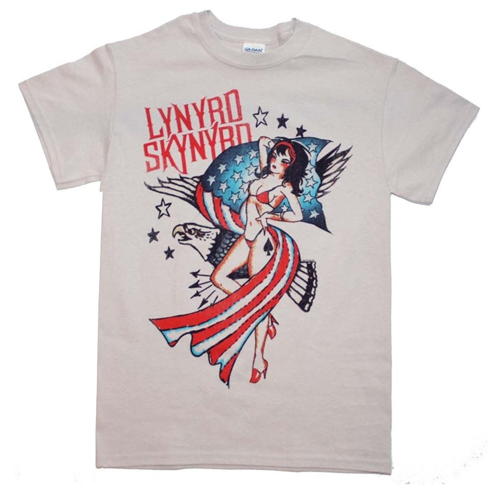 Lynyrd Skynyrd Lady Liberty Men's T-Shirt, Grey, XX-Large