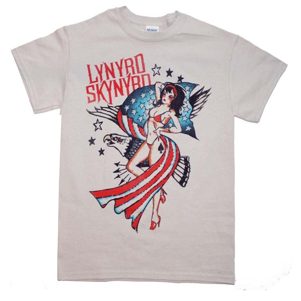 Lynyrd Skynyrd Lady Liberty Men's T-Shirt, Grey, Medium