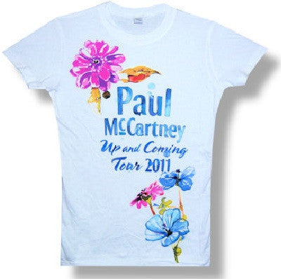 Paul McCartney Flowers 2011 Tour Juniors T-Shirt (Large-Juniors)