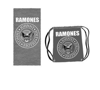 Ramones Presidential Seal Logo Beach and Bath Towel, Grey