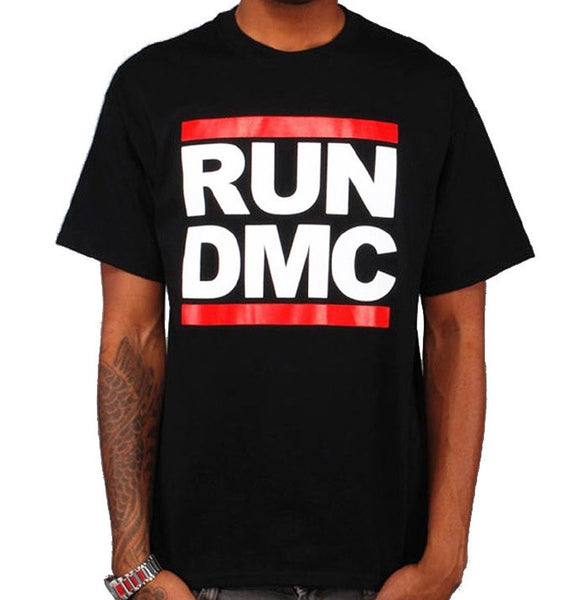 Run DMC Classic Logo Men's T-Shirt, Black