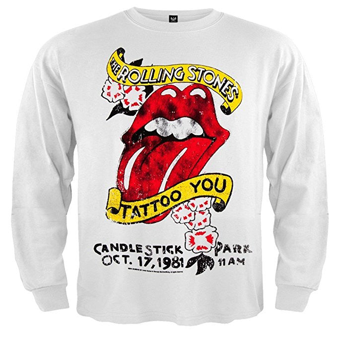 Rolling Stones Tattoo You Long Sleeve Little Boys T-shirt, White (4T)