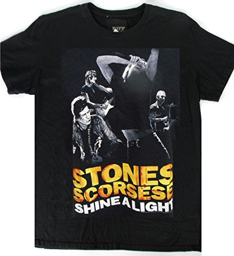 Rolling Stones T-shirt 'Shine A Light Stones Scorcese' black movie tee (Large)