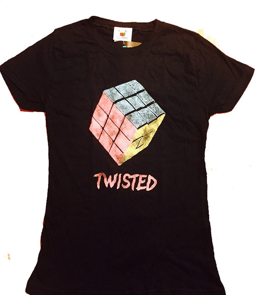 Rubik's Cube 'Twisted' Juniors T-Shirt (Small-Juniors)