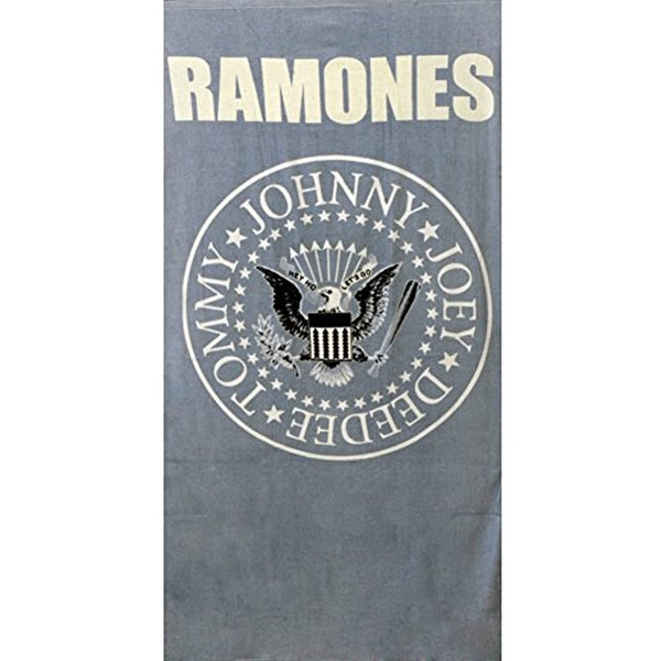 Ramones Presidential Seal Logo Beach and Bath Towel, Grey