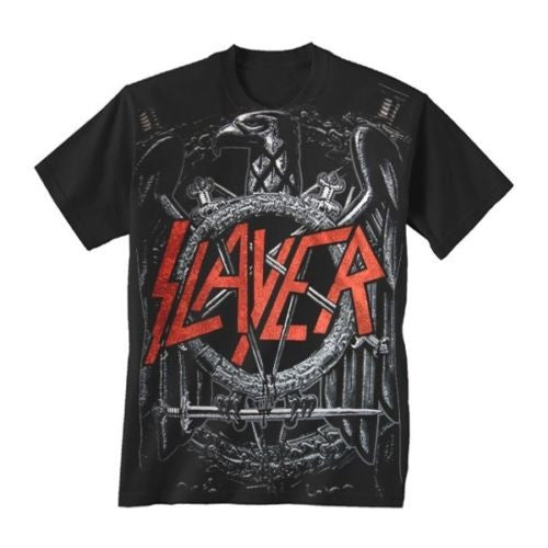 Slayer Jumbo Eagle Pentagram 2-Sided Black T-Shirt