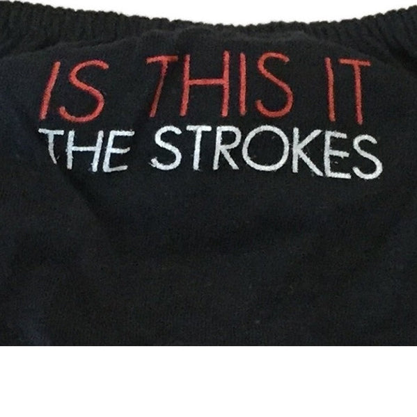 Strokes Is This It Women's Black Thong Panty (Juniors Large / X-Large)